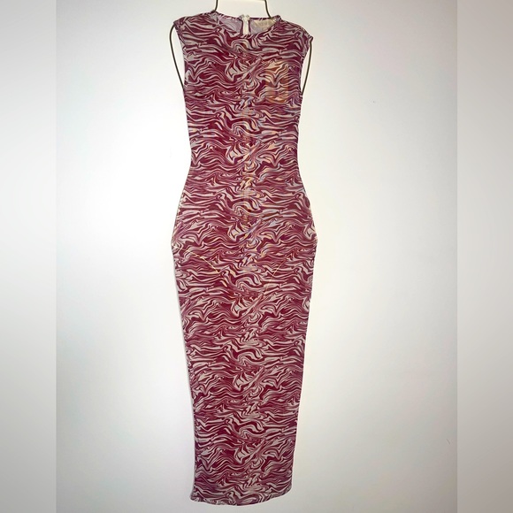 MESHKI / Bonnie Sleeve / Maxi Dress / X-Small / Wine Color / New With Tag 🏷️ - Picture 3 of 13